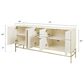 Jennifer Taylor Home Gemini Sideboard in White Lacquer and Gold, , large