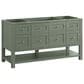 James Martin Vanities Breckenridge 60" Single Bathroom Vanity in Smokey Celadon with 3 cm Victorian Silver Quartz Top and Rectangular Sink, , large