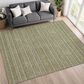 37B Soft Essentials Striped Olive 8" x 10" Indoor/Outdoor Area Rug, , large