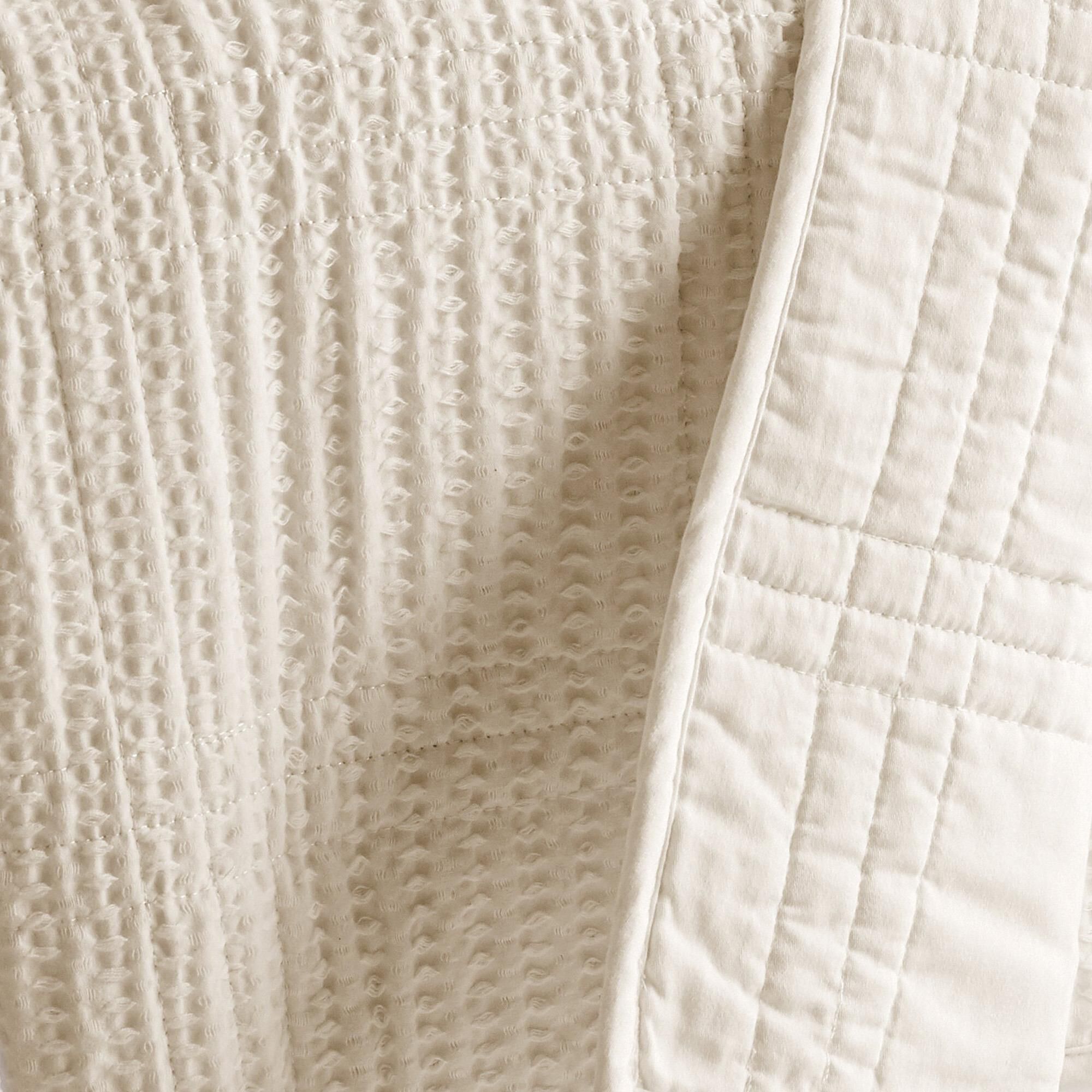 Levtex Cloud Waffle 3-Piece King Quilt Set in Undyed Cream