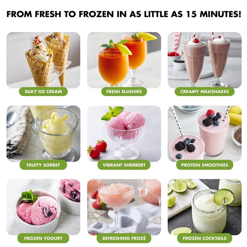 Green Pan 2 Qt. Frost Slush and Soft Serve Ice Cream Maker in Berry, , large