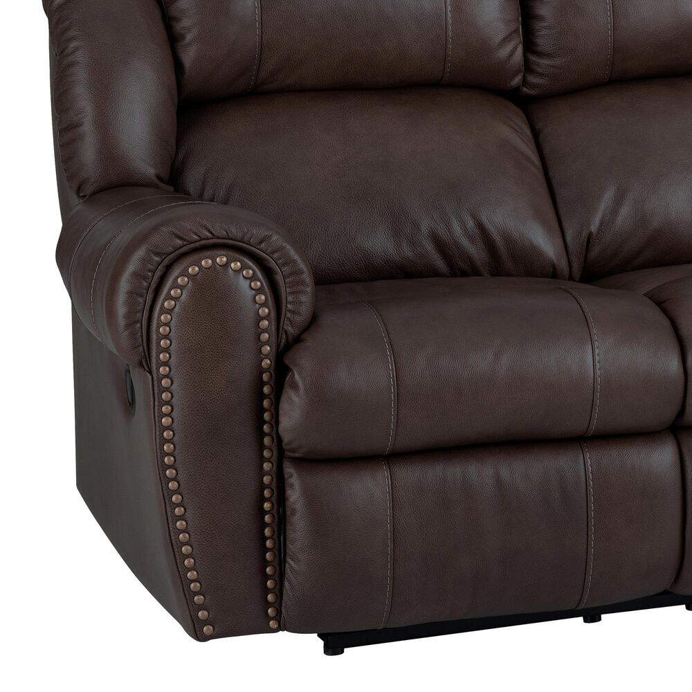 HomeStretch Laredo Power Sofa in Stetson Dark Brown, , large
