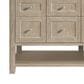 James Martin Vanities Breckenridge 60" Double Bathroom Vanity in Whitewashed Oak with 3 cm Parisien Bleu Quartz Top and Rectangular Sinks, , large