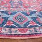 Safavieh Serapi SEP518 6"7" Round Navy and Red Area Rug, , large