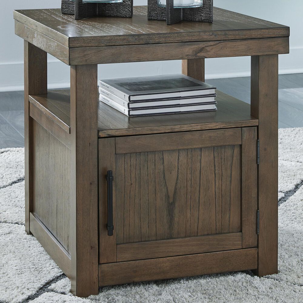 Ashley Boardernest Rectangular End Table in Brown, , large