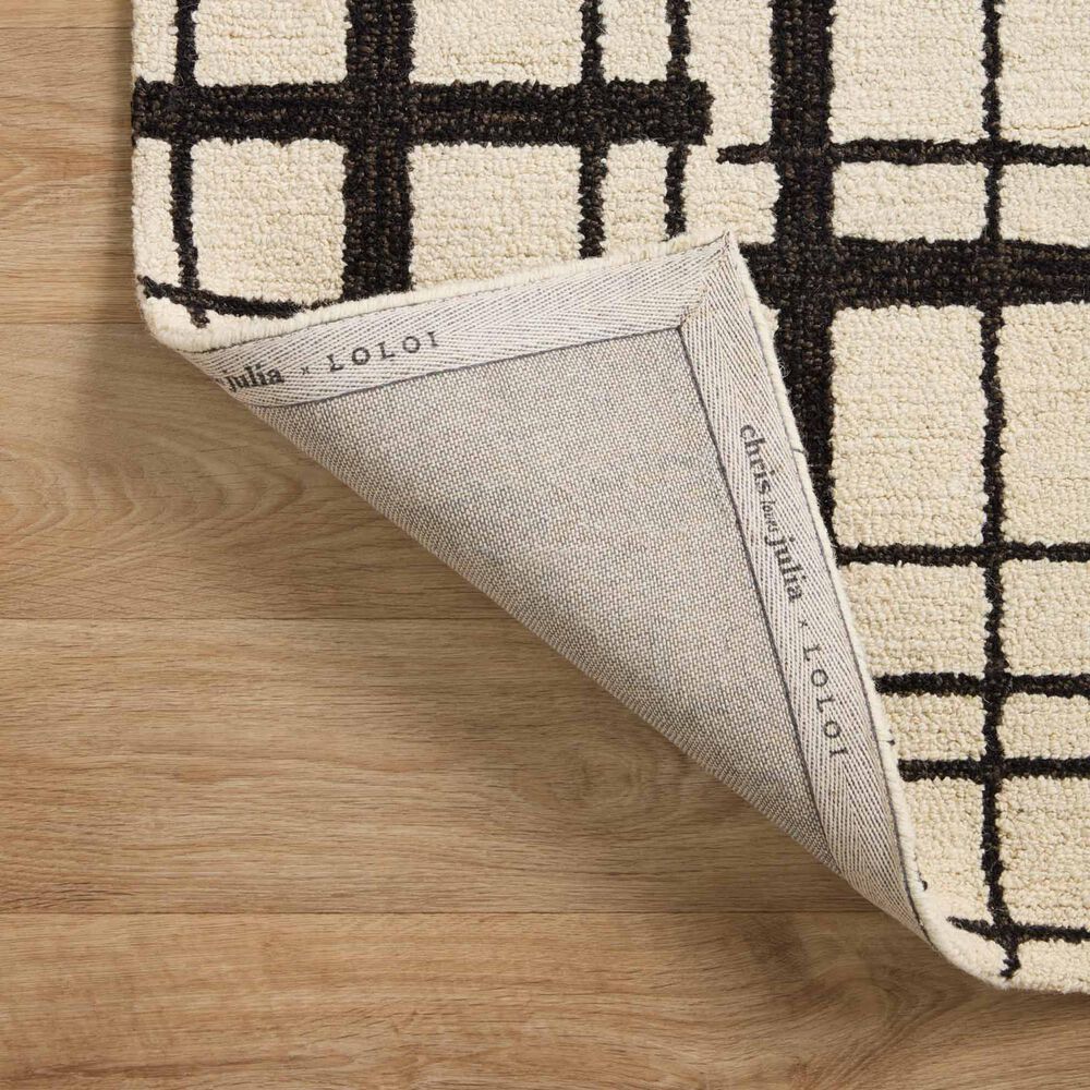 Chris Loves Julia x Loloi Polly 3&#39;6&quot; x 5&#39;6&quot; Black and Ivory, , large
