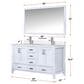 Lexora Home Jacques 60" Double Bathroom Vanity Cabinet Only in Dark Grey and 58" Mirror, , large