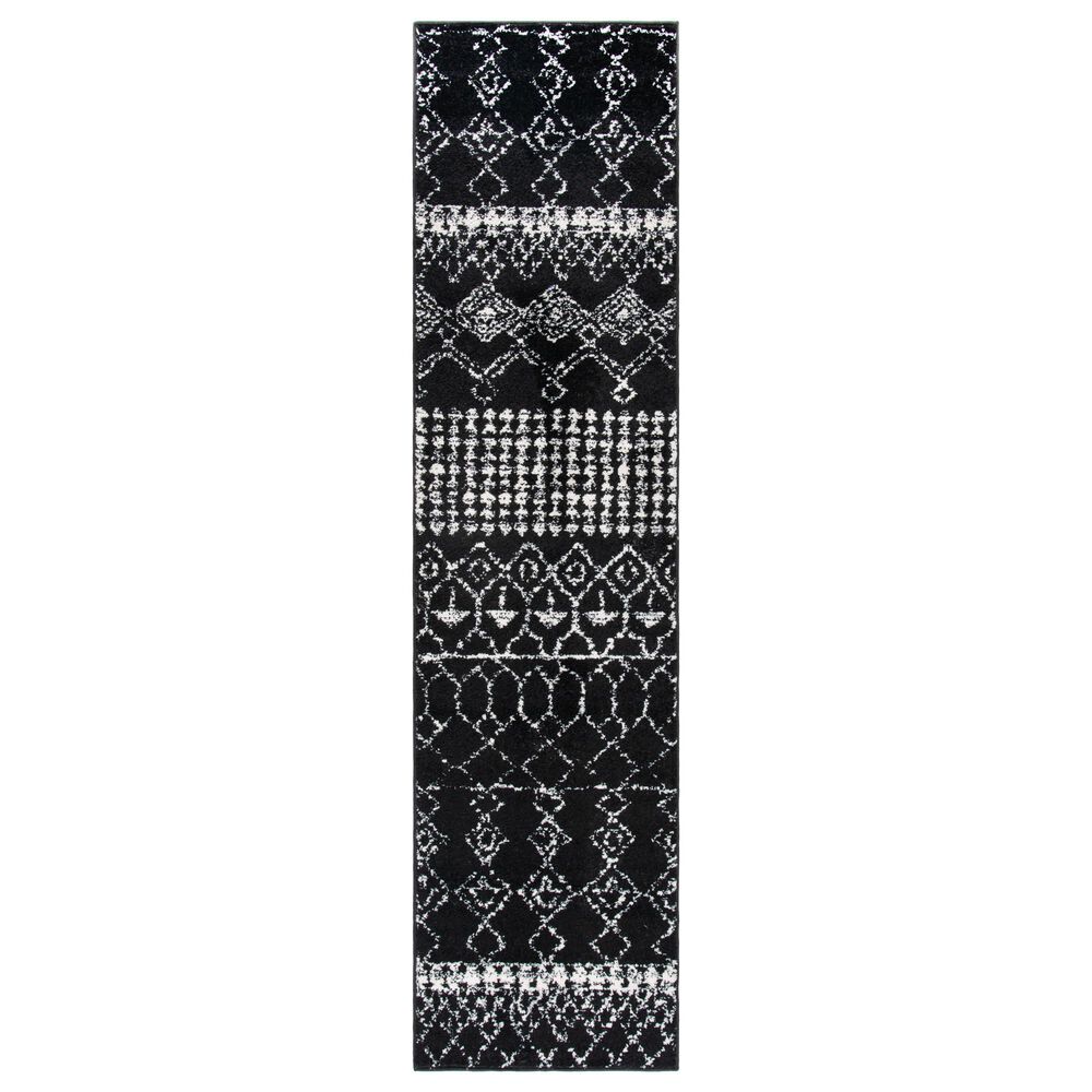 Safavieh Tulum 2" x 5" Black and Ivory Runner, , large