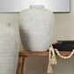 Maple and Jade 19" Decorative Vase with Linear Pattern in Distressed Cream, , large