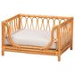 Baxton Studio Kierra Rattan Pet Bed with Removable Cushion in Honey, , large