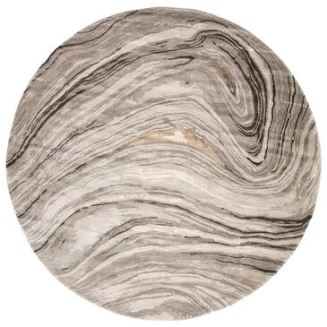 Jaipur Genesis Atha 6" Round Charcoal Gray Area Rug, , large