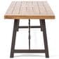 Hearth and Haven Outdoor Acacia Wood Metal Base Dining Table in Teak, , large