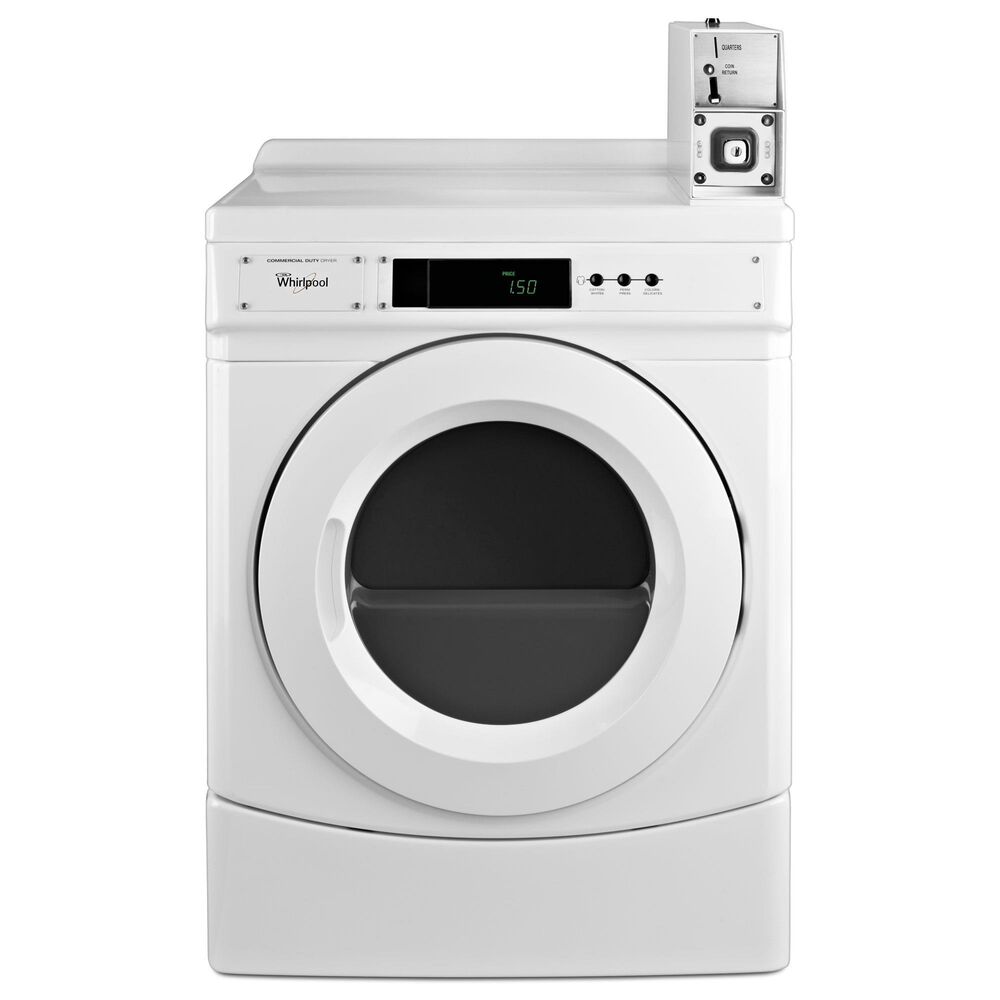 Whirlpool 6.7 Cu. Ft. Commercial Electric Front-Load Dryer in White, , large
