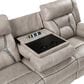 Steve Silver Tyson Manual Reclining Sofa with Dropdown Console in Grey, , large