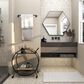 Maple and Jade 35" x 41" Hexagon Wall Mirror with Thin Minimalistic Frame in Black, , large