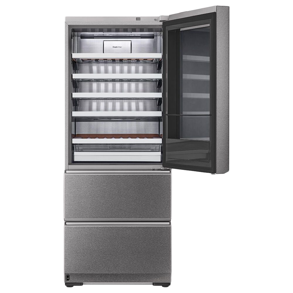 LG SIGNATURE 15.3 Cu. Ft. Wine Cellar Refrigerator in Textured Steel Nebraska Furniture Mart