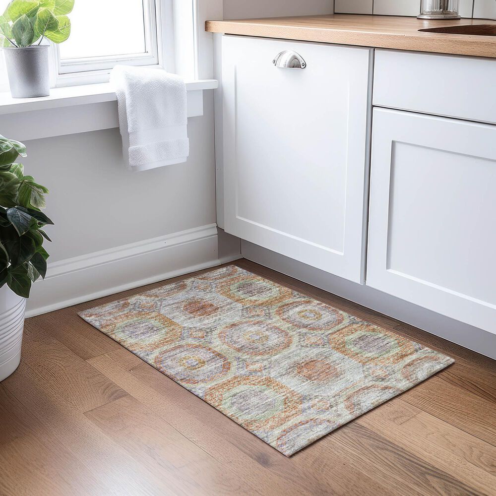 Dalyn Rug Company Karaj KJ6 1&#39;8&quot; x 2&#39;6&quot; Paprika Indoor/Outdoor Area Rug, , large