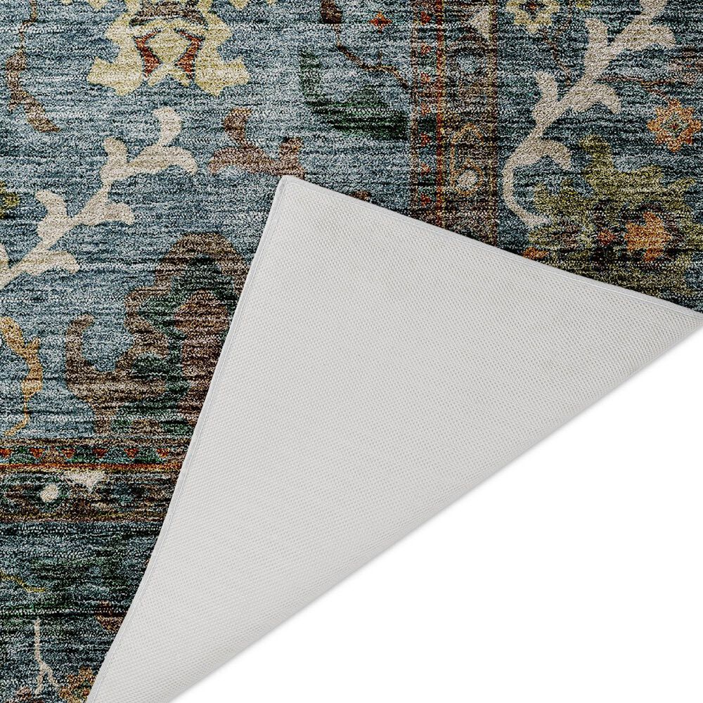 Dalyn Rug Company Silk Road Aqua, Gold, Copper, Blue, Teal, Mocha and Fern 1&#39;8&quot; x 2&#39;6&quot; Area Rug, , large