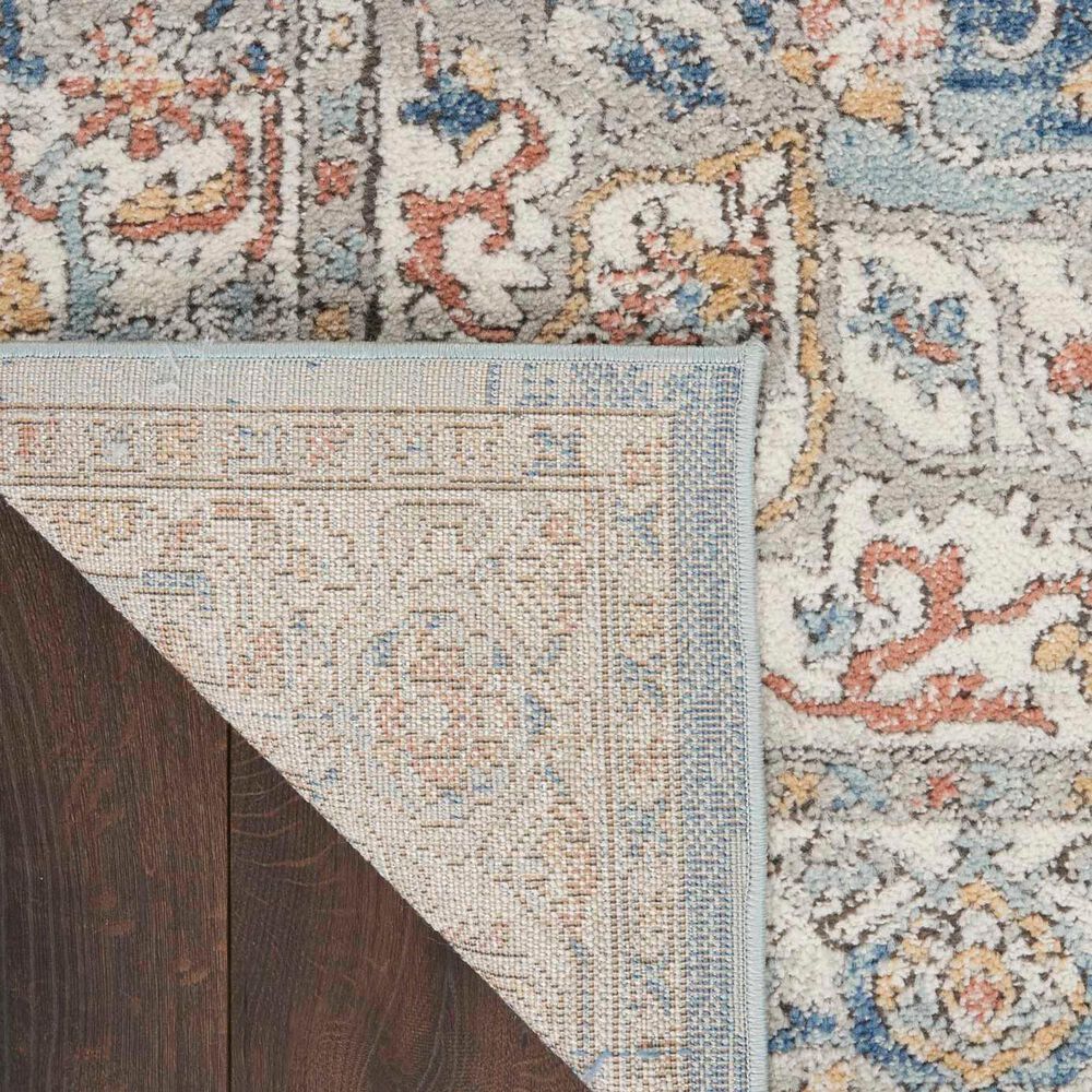 Nourison Quarry QUA11 10&#39; x 14&#39; Ivory and Blue Area Rug, , large