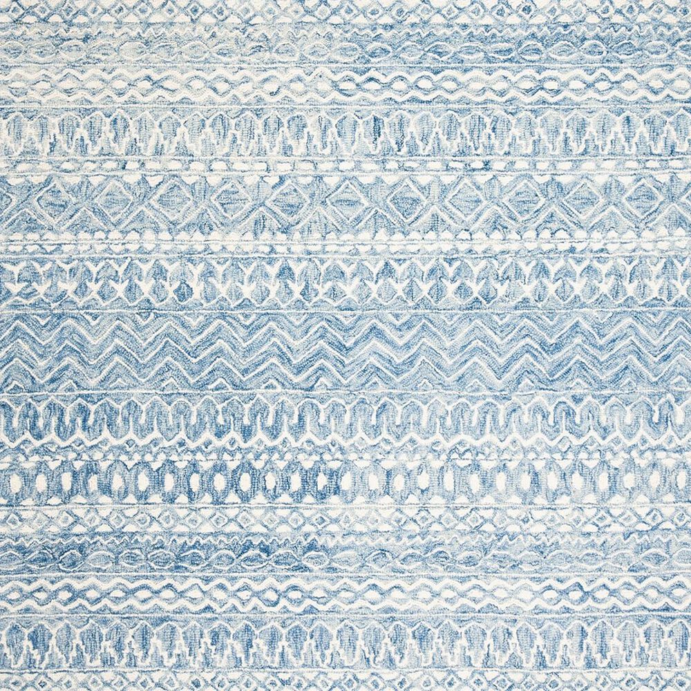 Safavieh Micro-Loop MLP502M 2'3" x 7' Blue and Ivory Runner, , large