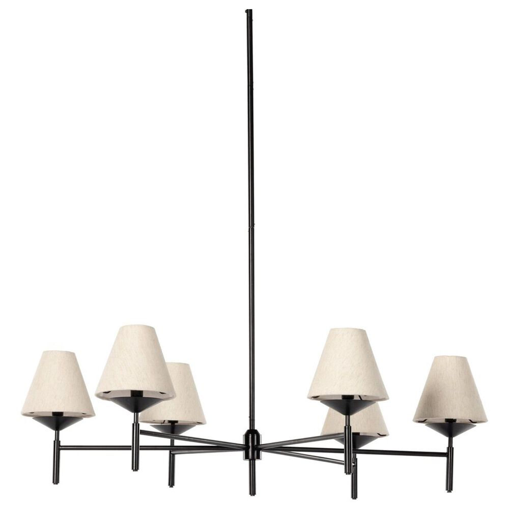 Four Hands Dodie 6-Light Chandelier in Jet Black, , large