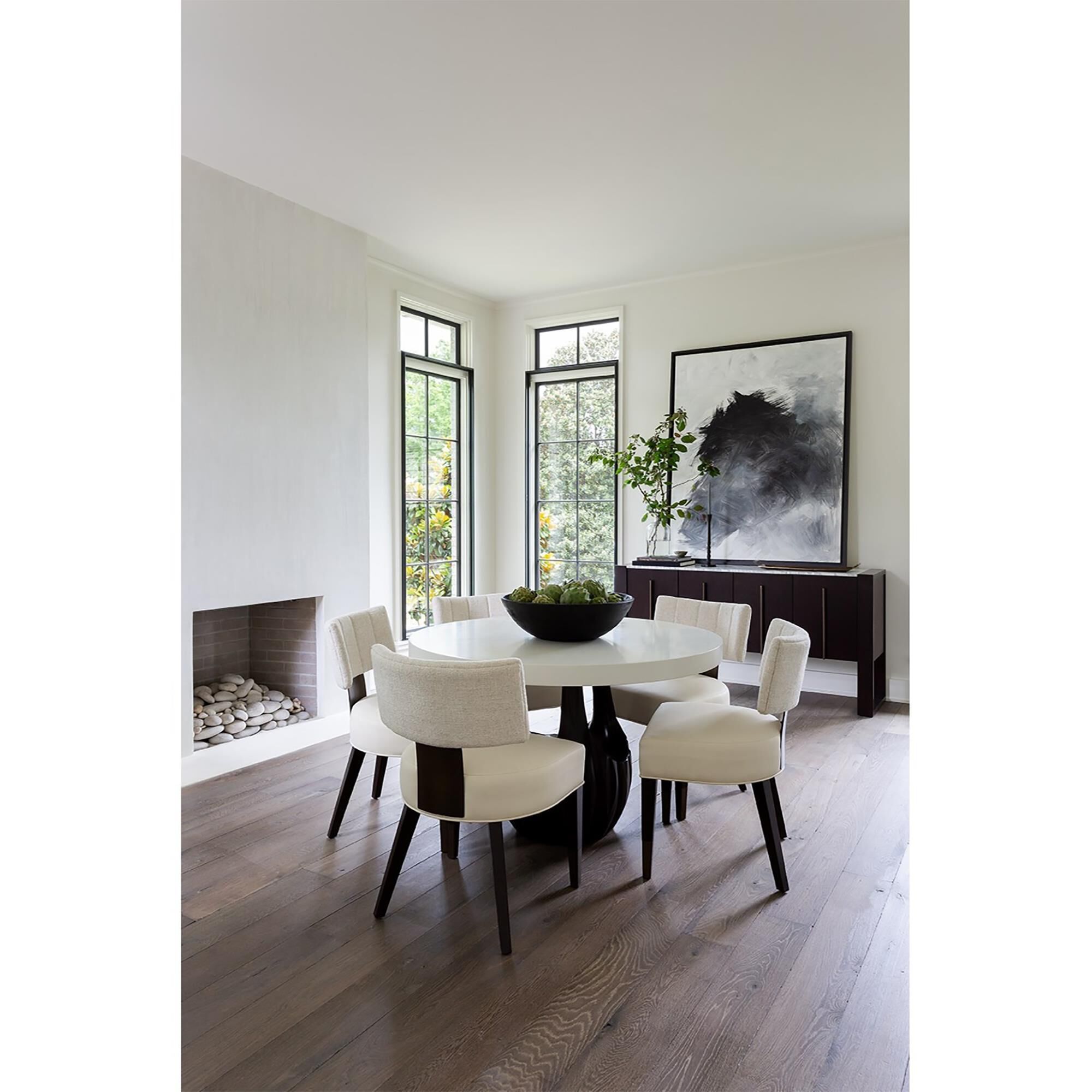 Universal Industries Loleta Side Chair in Dark Walnut and Antique