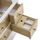 James Martin Vanities Olena 48" Single Vanity in Light Mappa Burl and Polished White with 3 cm White Zeus Quartz Top, , large