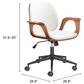 Zuo Modern Ali Office Chair in Black and Walnut, , large