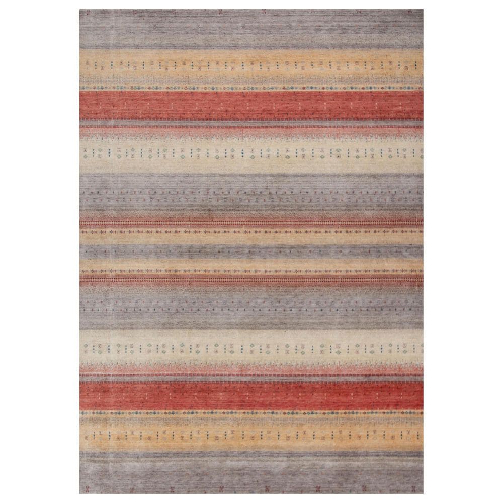 RIZZY Spectrum Gold, Rust, Gray, Blue, Cream, Beige and Green 2" x 3" Area Rug, , large