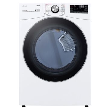 LG 7.4 Cu. Ft. Smart Front Load Gas Dryer with TurboSteam in White, , large