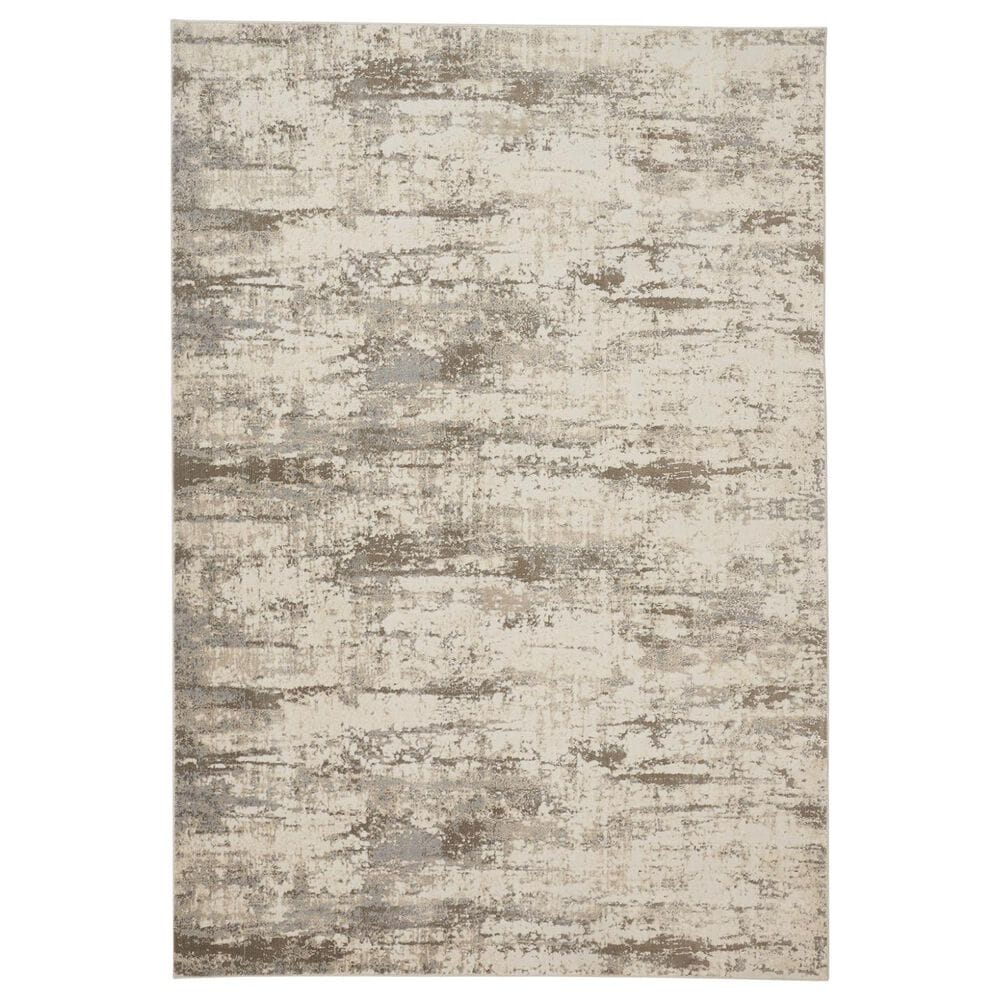 Feizy Parker 7"9" x 10" Silver and Beige Area Rug, , large