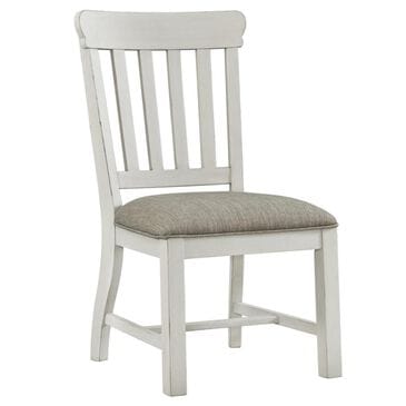 Hawthorne Furniture Drake Slat Back Side Chair w/Cushion Seat in Rustic Gray and French Oak, , large