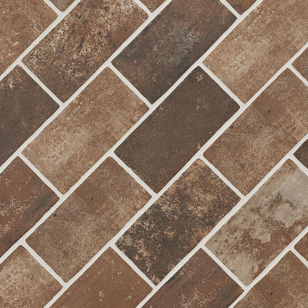MS International Brickstone Red 5&quot; x 10&quot; Porcelain Tile, , large
