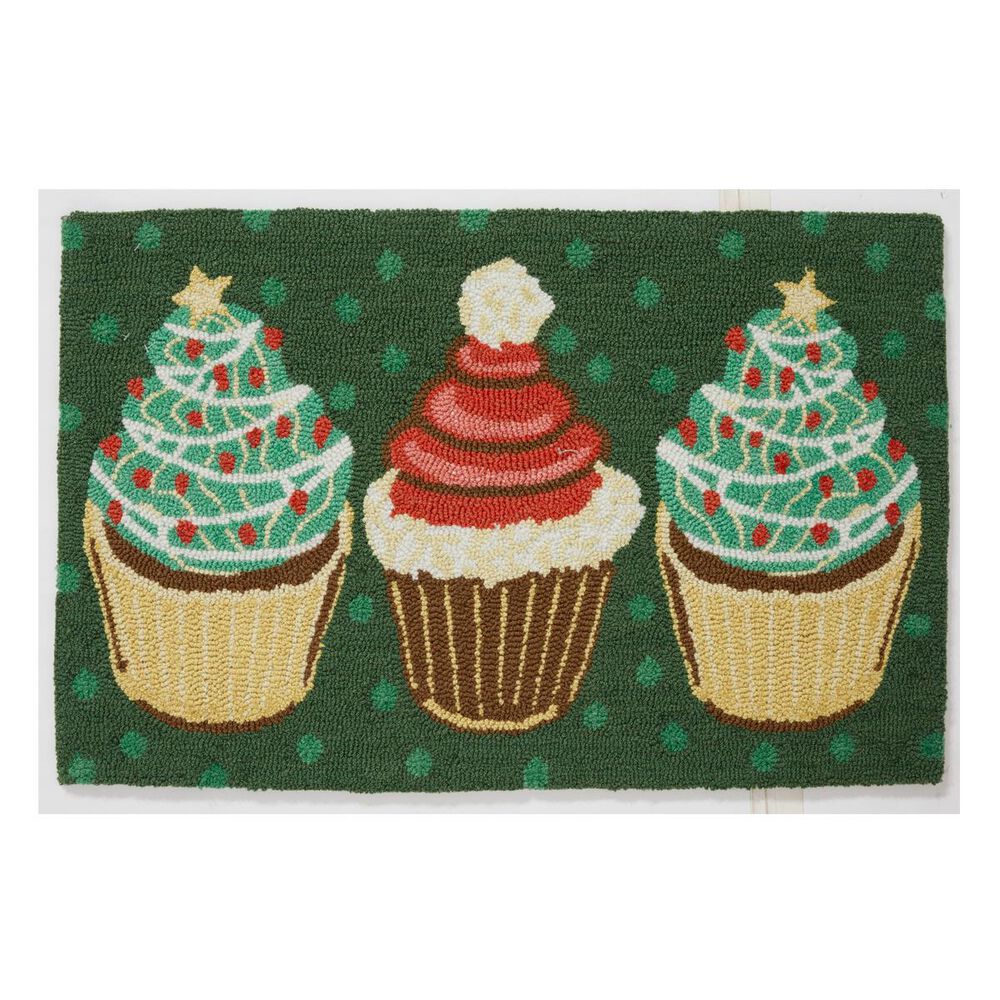 Loloi Christmas Cake AFT334861"7" x 2"7" Green Door Mat, , large