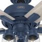 Hunter Hartland 52" Ceiling Fan with LED Lights in Indigo Blue, , large