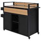 HOMLUX 53" Wicker Outdoor Kitchen Island in Black Brown, , large