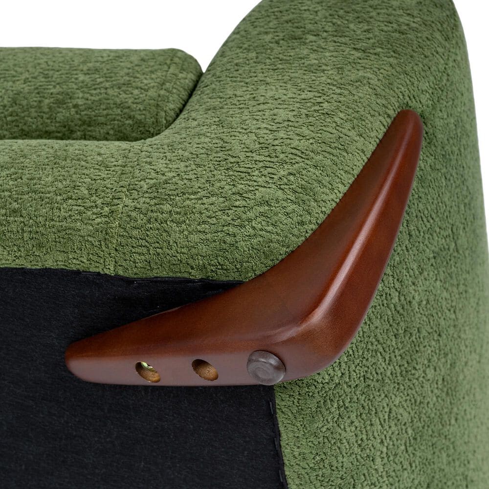 Jennifer Taylor Home Louie Alpine 36.5" Medium Sherpa Dog Sofa Bed in Moss Green, , large