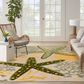 Nourison Aloha 10" x 14" Green and Yellow Indoor/Outdoor Area Rug, , large