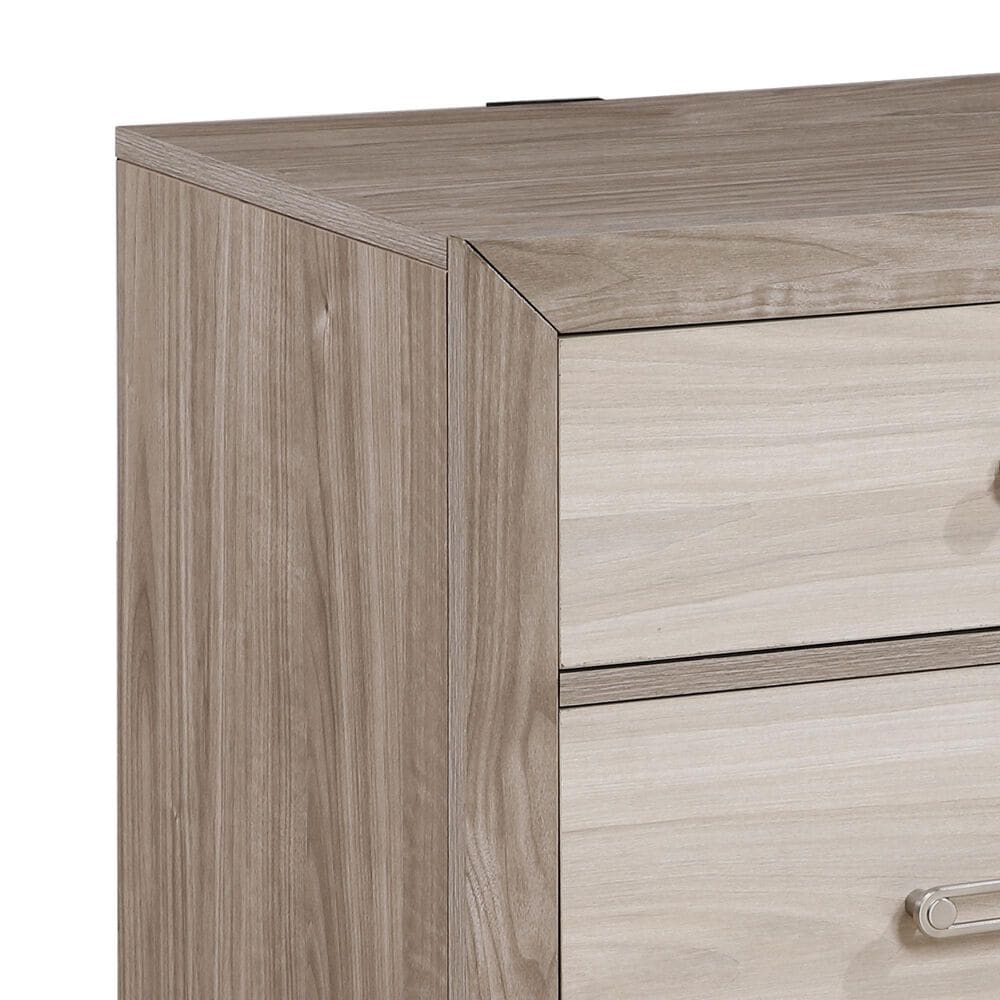 Boulder &amp; Pine Asher King Upholstered Bed with Dresser and Nightstand in Gray, , large