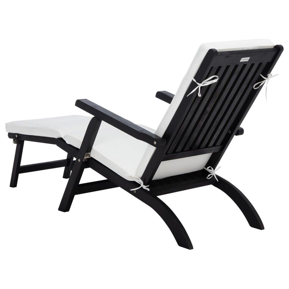 Safavieh Piscataway Patio Lounge Chair in Black, , large