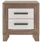 Ashley Sharnari 2-Drawer Nightstand in Warm Gray, Brown and Antique White, , large