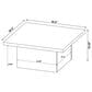 Pacific Landing Devar Square Coffee Table in Distressed Pine, , large
