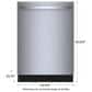 Bosch 800 Series 24"" Built-In Bar Handle Dishwasher with 8 Wash Cycles in Stainless Steel, , large