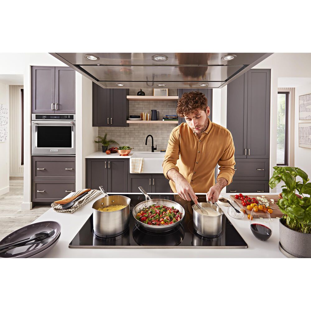 KitchenAid 30&quot; Built-In Electric Induction Cooktop in Stainless Steel, , large
