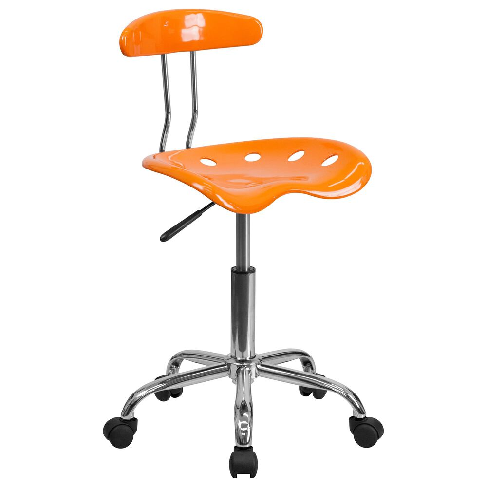 Flash Furniture Vibrant Swivel Task Chair in Orange, , large