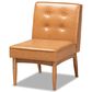 Baxton Studio Arvid Side Chair with Tan Cushion in Walnut Brown, , large