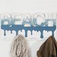 Maple and Jade 19" x 10" Wall Hook in Blue and White, , large