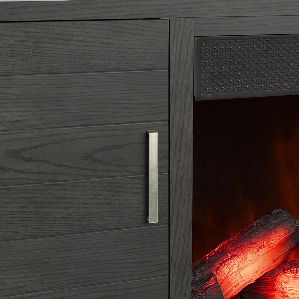 Fabio Flames Breya 70&quot; Fireplace TV Stand in Brown Tifton Oak, , large