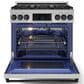 THOR KITCHEN Gordon Ramsay 6 Cu. Ft. 36" Professional Natural Gas Range with Black Handle Kit in Stainless Steel, , large