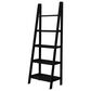 Linon Home Decor Acadia 5-Shelf Ladder Bookcase in Black, , large